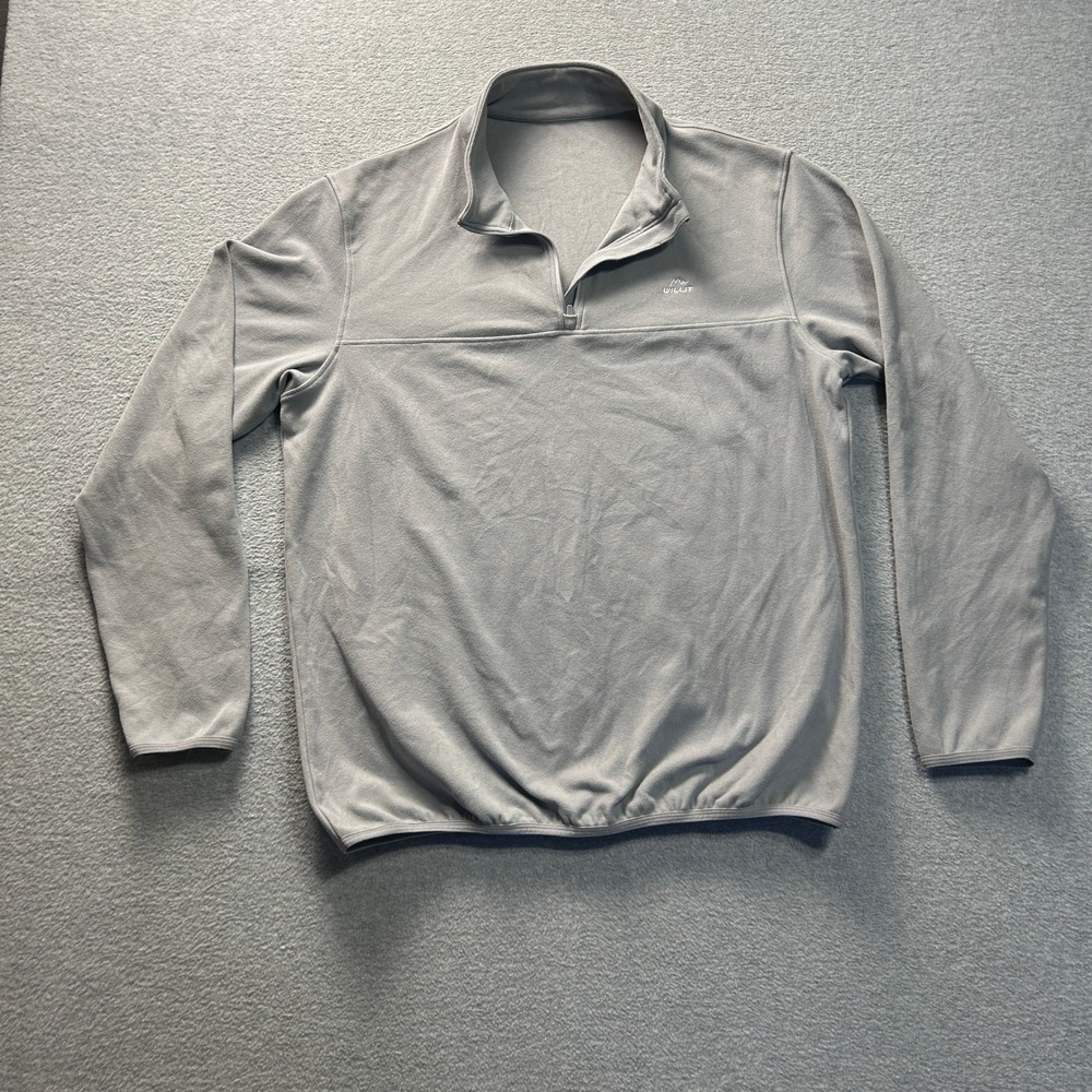 Willit Quarter Zip Pullover Mens Large Gray Performance Stretch Golf Hiking Top‎